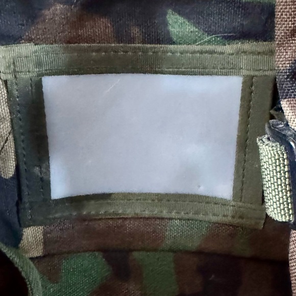 Vintage Camouflage Backpack Military Style Camo Rucksack Adjustable Straps GUC - Picture 5 of 11